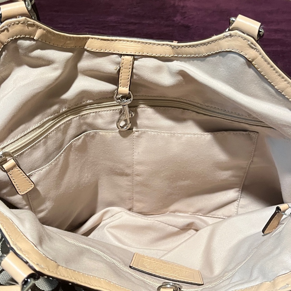 Coach Signature Tote With Pink Stripe Classic & F… - image 6